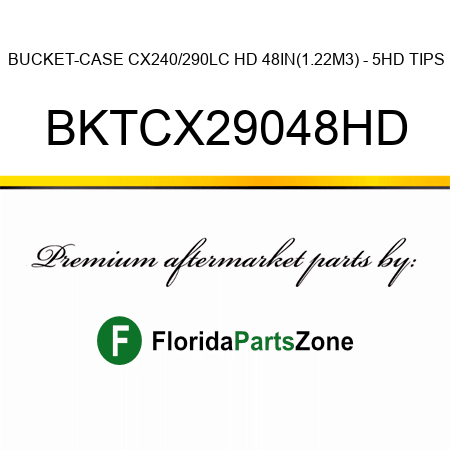 BUCKET-CASE CX240/290LC HD 48IN(1.22M3) - 5HD TIPS BKTCX29048HD