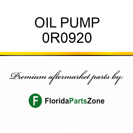 OIL PUMP 0R0920