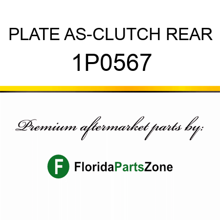 PLATE AS-CLUTCH REAR 1P0567