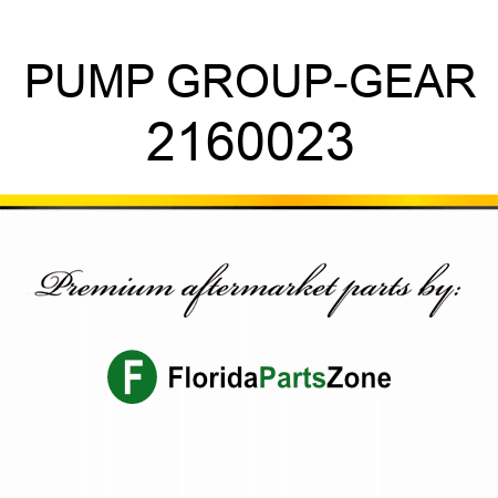 PUMP GROUP-GEAR 2160023
