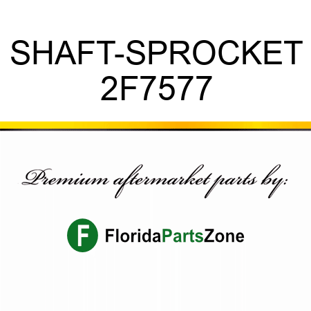 SHAFT-SPROCKET 2F7577