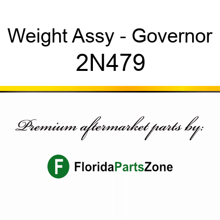Weight Assy - Governor 2N479
