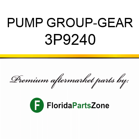 PUMP GROUP-GEAR 3P9240