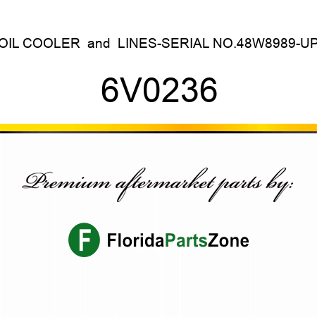 OIL COOLER & LINES-SERIAL NO.48W8989-UP 6V0236