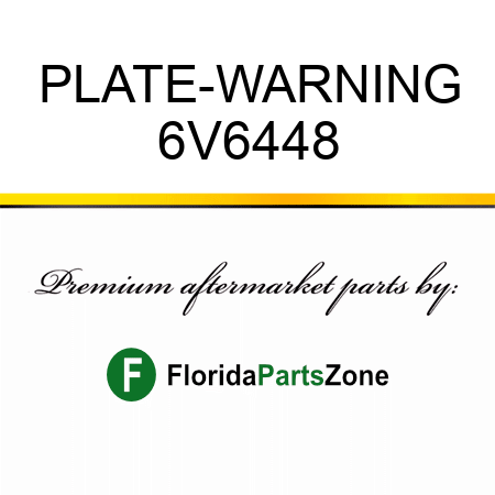 PLATE-WARNING 6V6448
