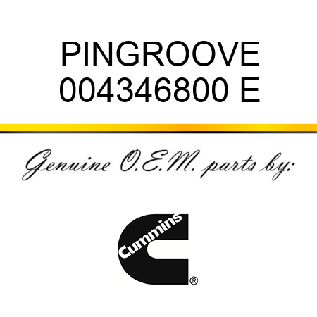 PIN,GROOVE 004346800 E