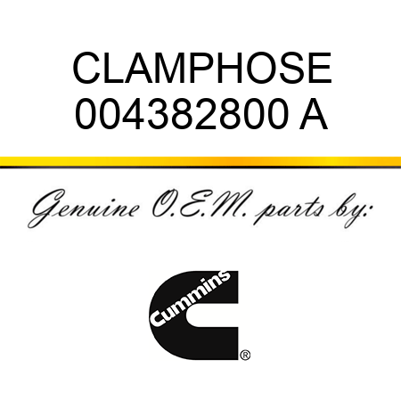 CLAMP,HOSE 004382800 A