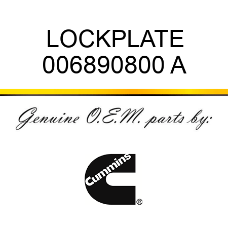 LOCKPLATE 006890800 A