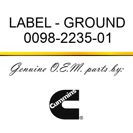 LABEL - GROUND 0098-2235-01