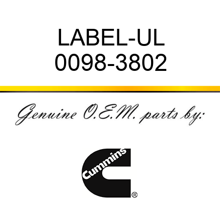 LABEL-UL 0098-3802