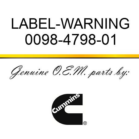 LABEL-WARNING 0098-4798-01