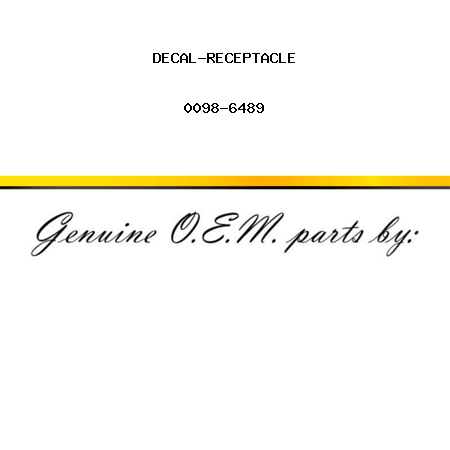 DECAL-RECEPTACLE 0098-6489