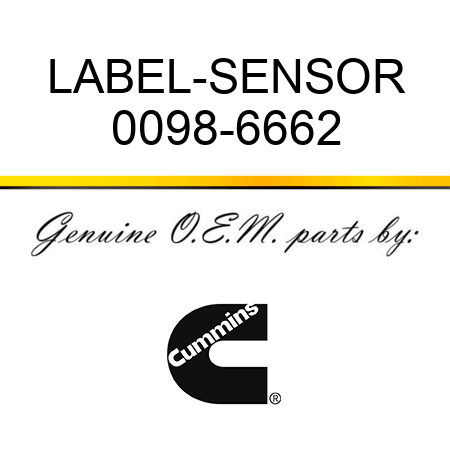 LABEL-SENSOR 0098-6662