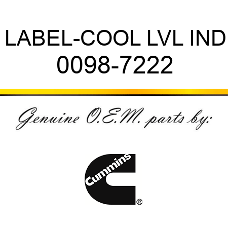 LABEL-COOL LVL IND 0098-7222