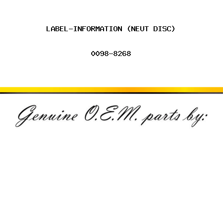 LABEL-INFORMATION (NEUT DISC) 0098-8268