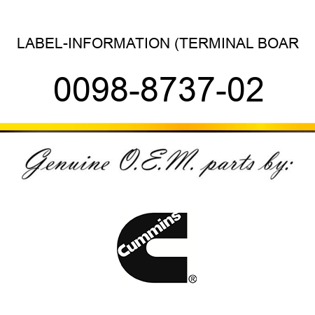 LABEL-INFORMATION (TERMINAL BOAR 0098-8737-02