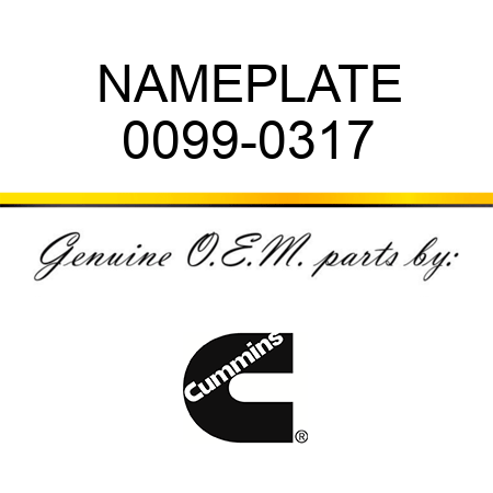 NAMEPLATE 0099-0317