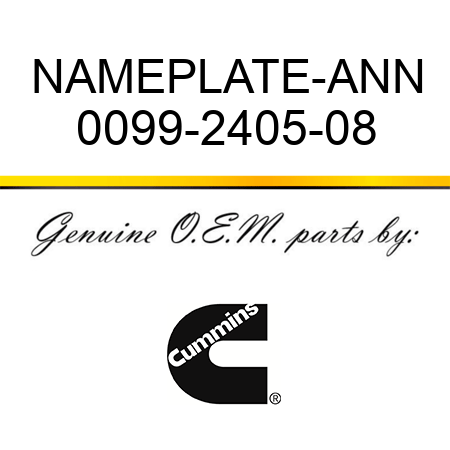 NAMEPLATE-ANN 0099-2405-08