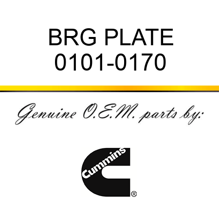 BRG PLATE 0101-0170