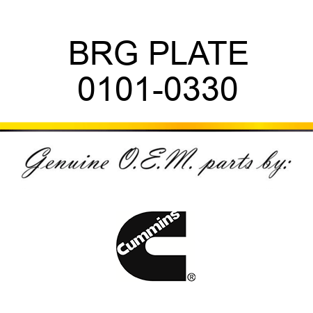 BRG PLATE 0101-0330