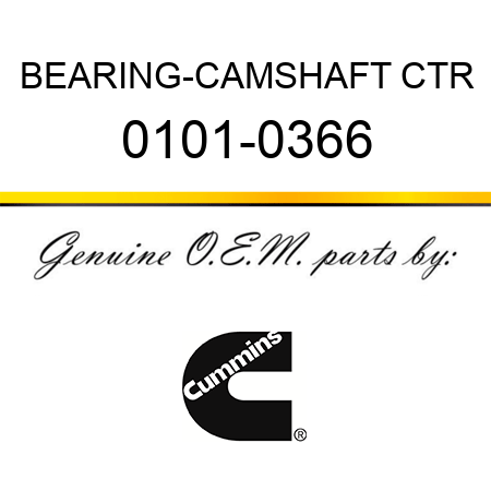 BEARING-CAMSHAFT CTR 0101-0366