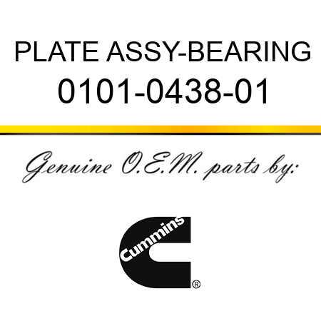 PLATE ASSY-BEARING 0101-0438-01