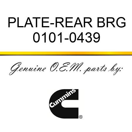 PLATE-REAR BRG 0101-0439