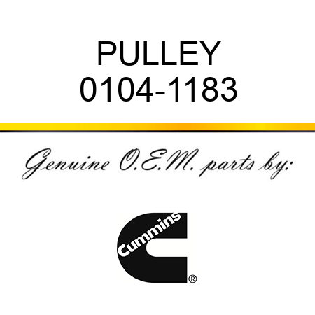 PULLEY 0104-1183