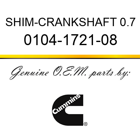 SHIM-CRANKSHAFT 0.7 0104-1721-08