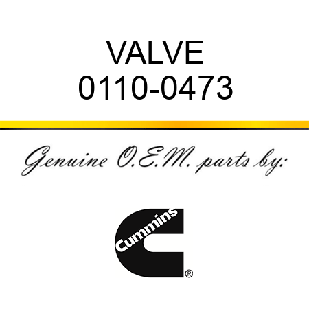 VALVE 0110-0473