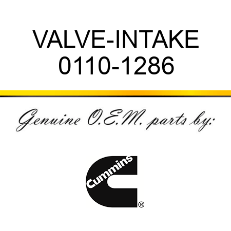 VALVE-INTAKE 0110-1286