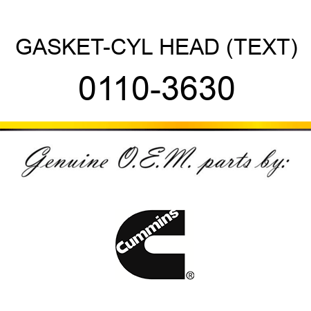 GASKET-CYL HEAD (TEXT) 0110-3630