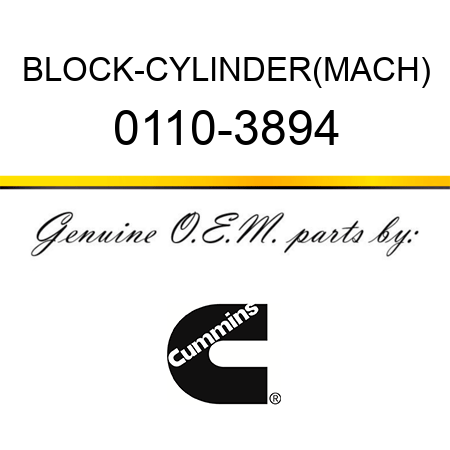 BLOCK-CYLINDER(MACH) 0110-3894