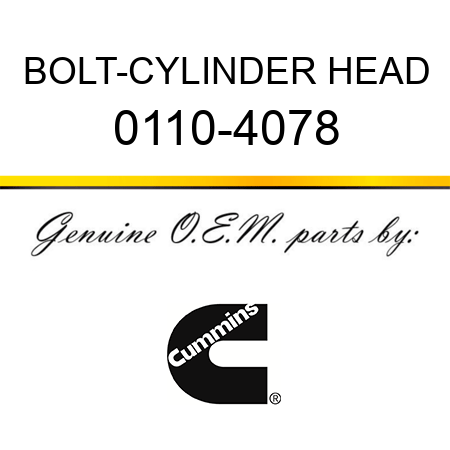 BOLT-CYLINDER HEAD 0110-4078