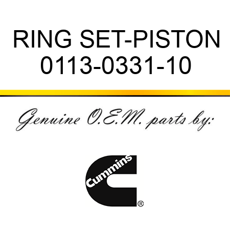 RING SET-PISTON 0113-0331-10