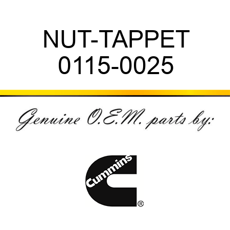 NUT-TAPPET 0115-0025
