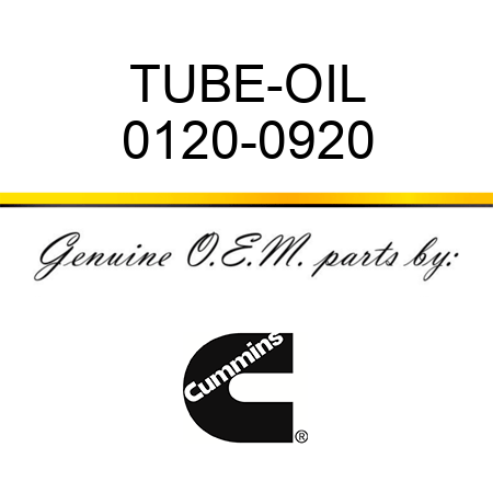 TUBE-OIL 0120-0920