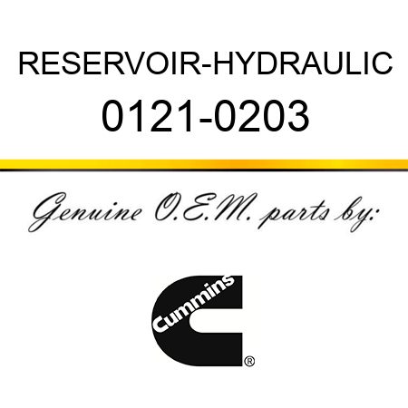 RESERVOIR-HYDRAULIC 0121-0203