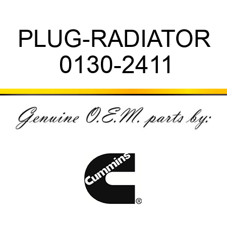 PLUG-RADIATOR 0130-2411