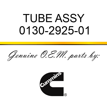 TUBE ASSY 0130-2925-01