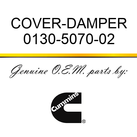 COVER-DAMPER 0130-5070-02
