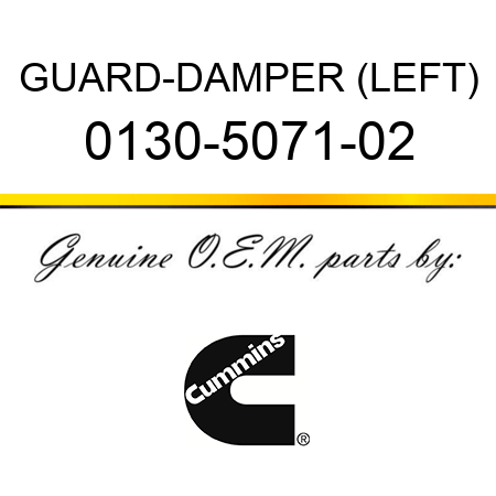 GUARD-DAMPER (LEFT) 0130-5071-02