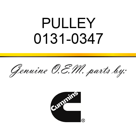 PULLEY 0131-0347