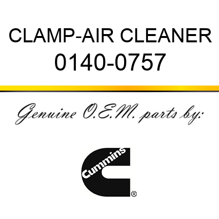 CLAMP-AIR CLEANER 0140-0757