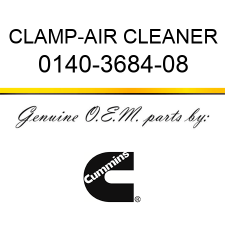 CLAMP-AIR CLEANER 0140-3684-08