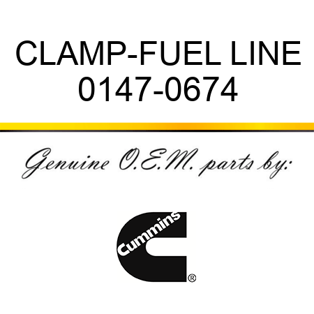 CLAMP-FUEL LINE 0147-0674