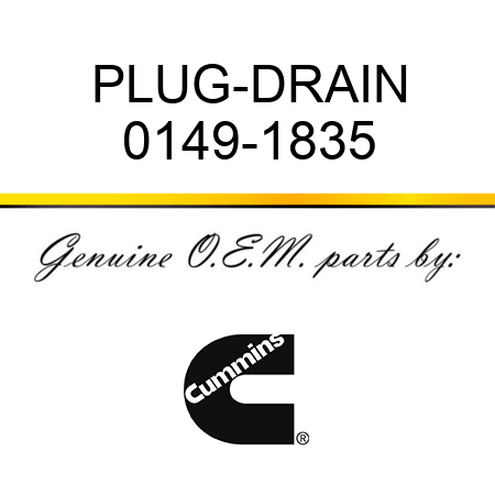 PLUG-DRAIN 0149-1835