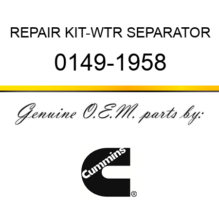REPAIR KIT-WTR SEPARATOR 0149-1958