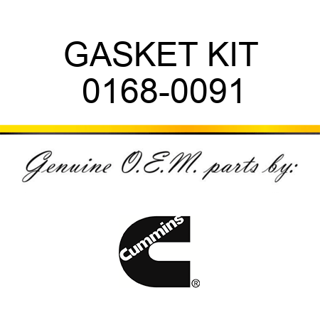 GASKET KIT 0168-0091