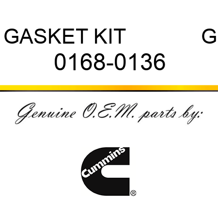GASKET KIT             G 0168-0136